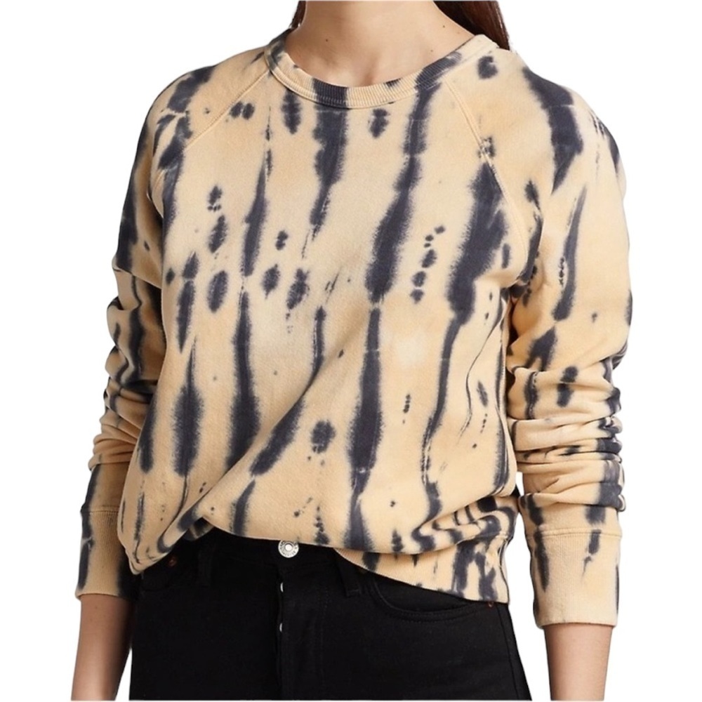 RE/DONE x Hanes tiger dye raglan sweatshirt Size XS NWOT